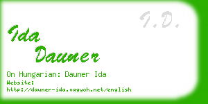 ida dauner business card